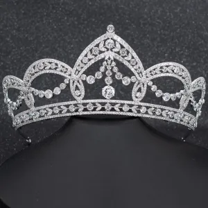 Cubic Zirconia Wedding Bridal Tiara Diadem Hair Jewelry CH10293