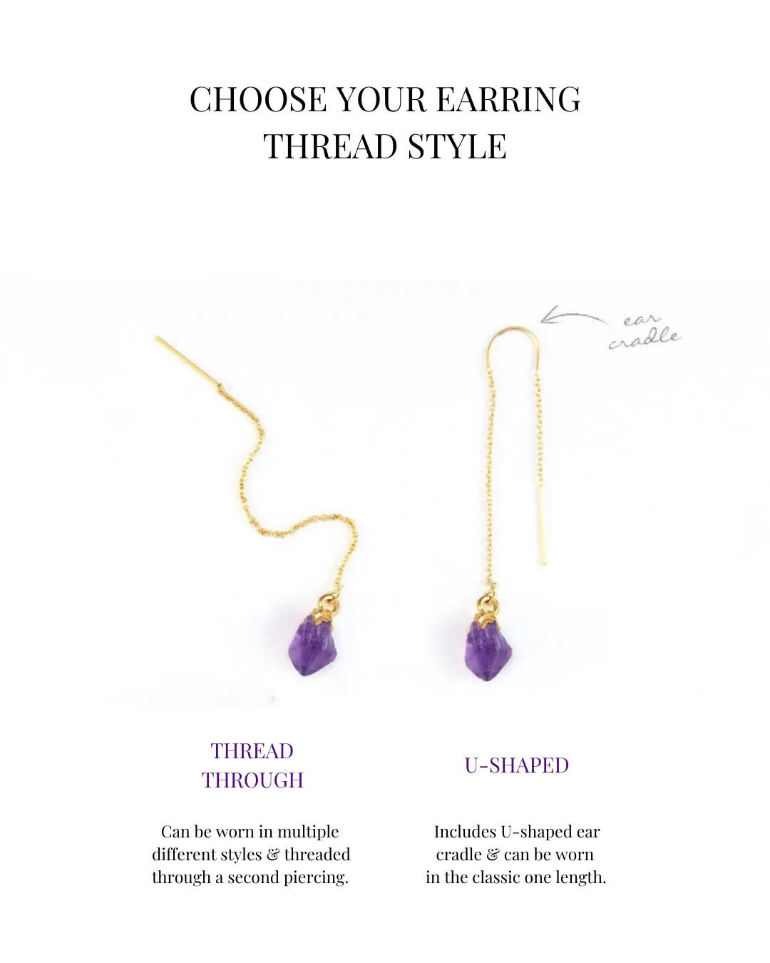 Custom Birthstone Dangle Earrings