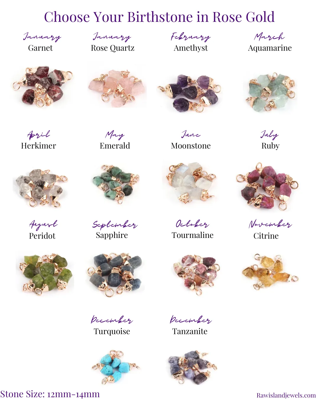 Custom Birthstone Dangle Earrings
