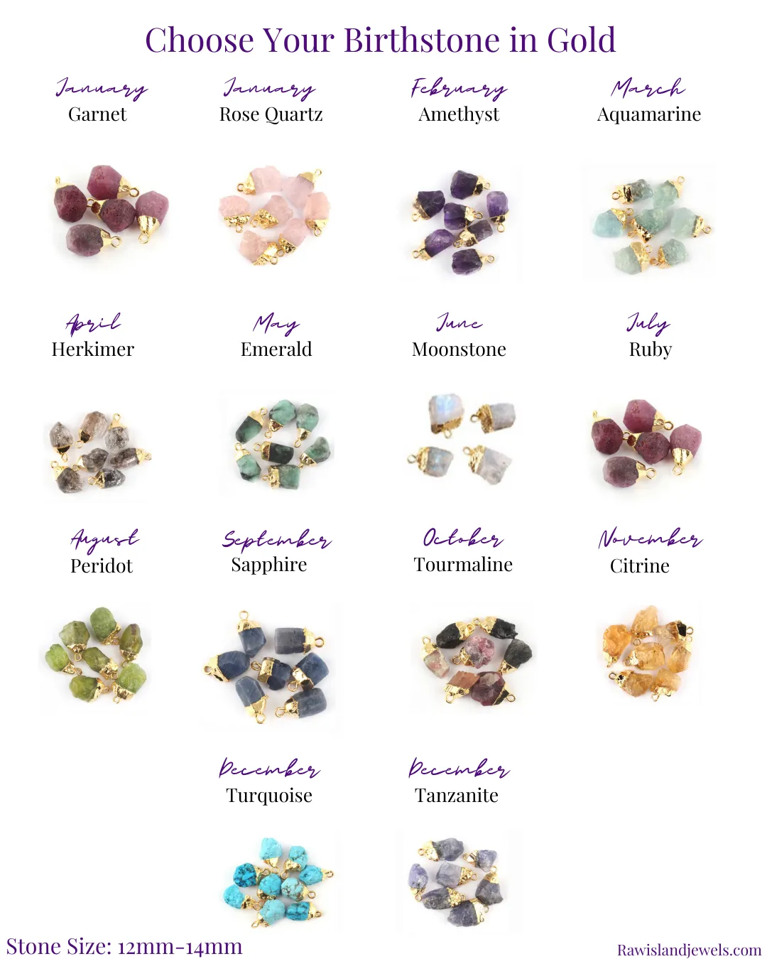 Custom Birthstone Dangle Earrings