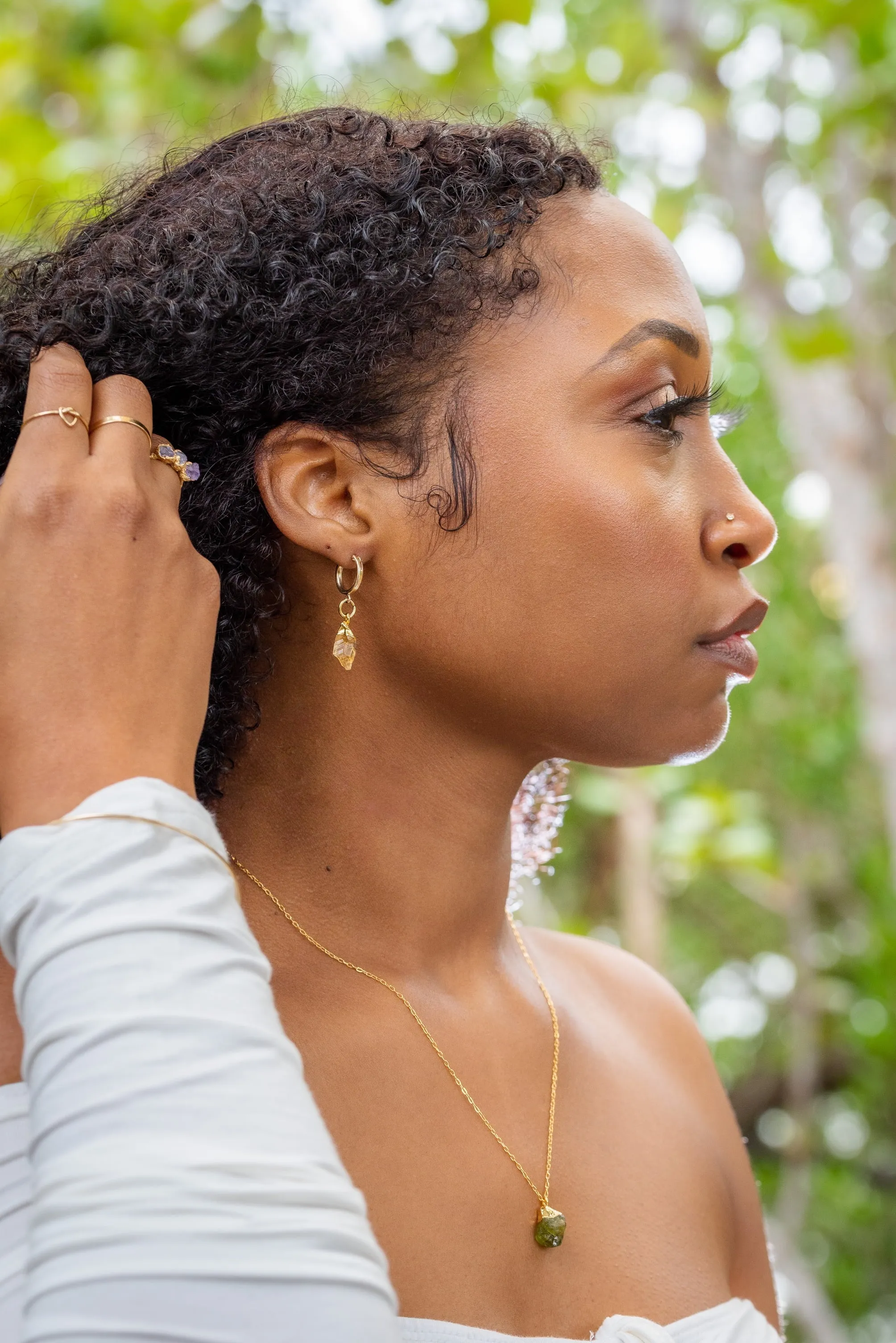 Dainty Mini Hoop Drop Earrings