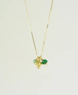 Delicate Granulation Necklace with Emerald