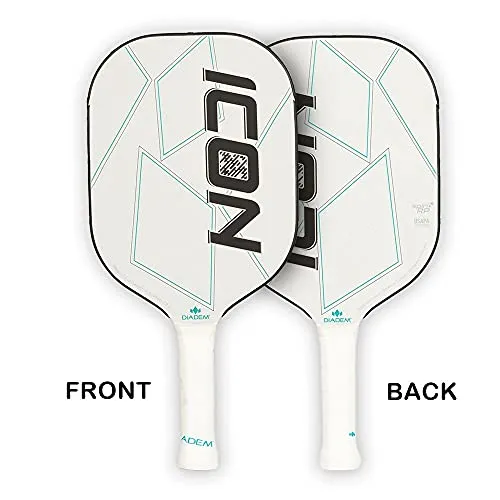Diadem Icon Pickleball Paddle (White, Lite (7.7 oz))