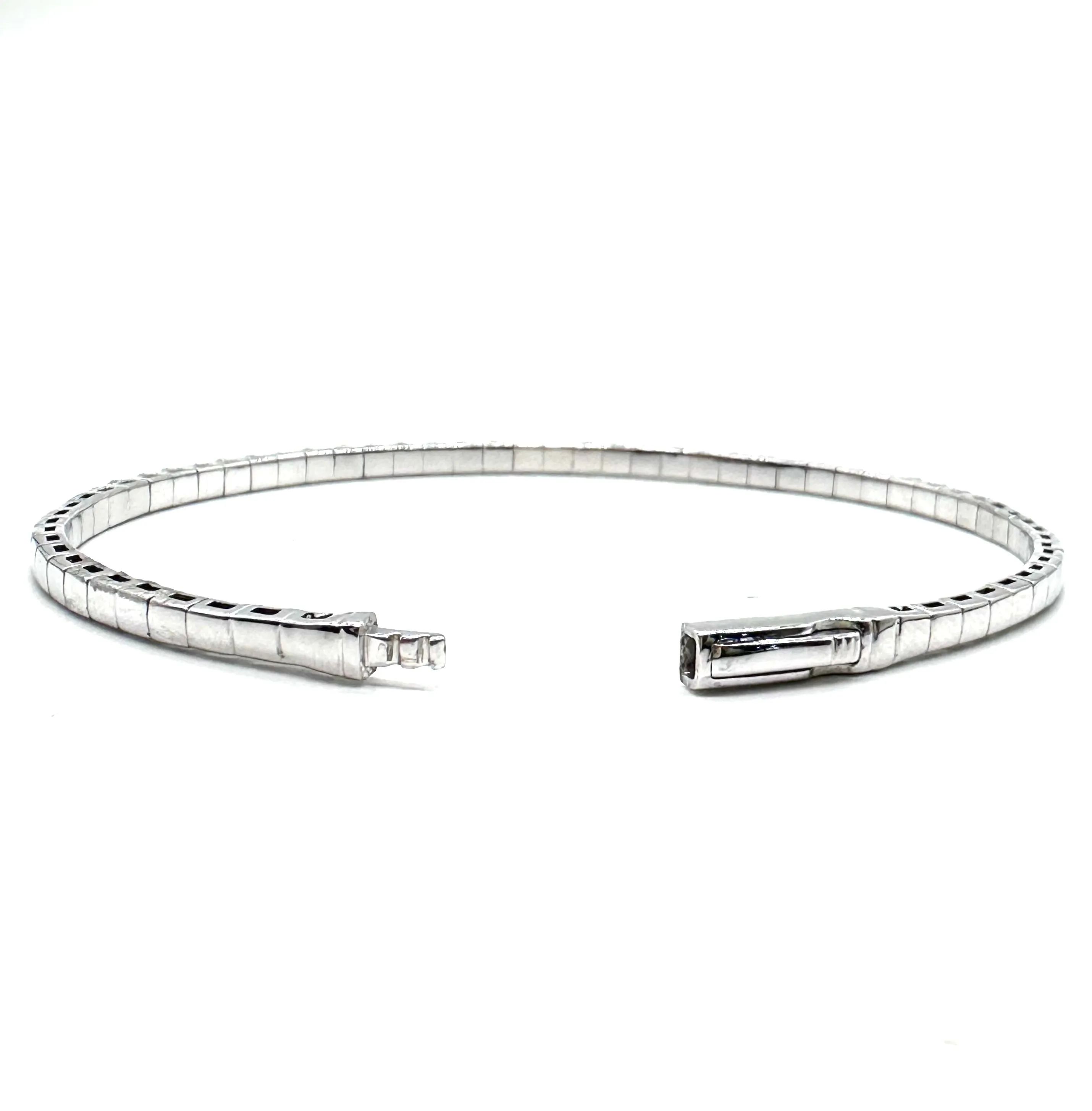 Diamond flex bangle tennis bracelet