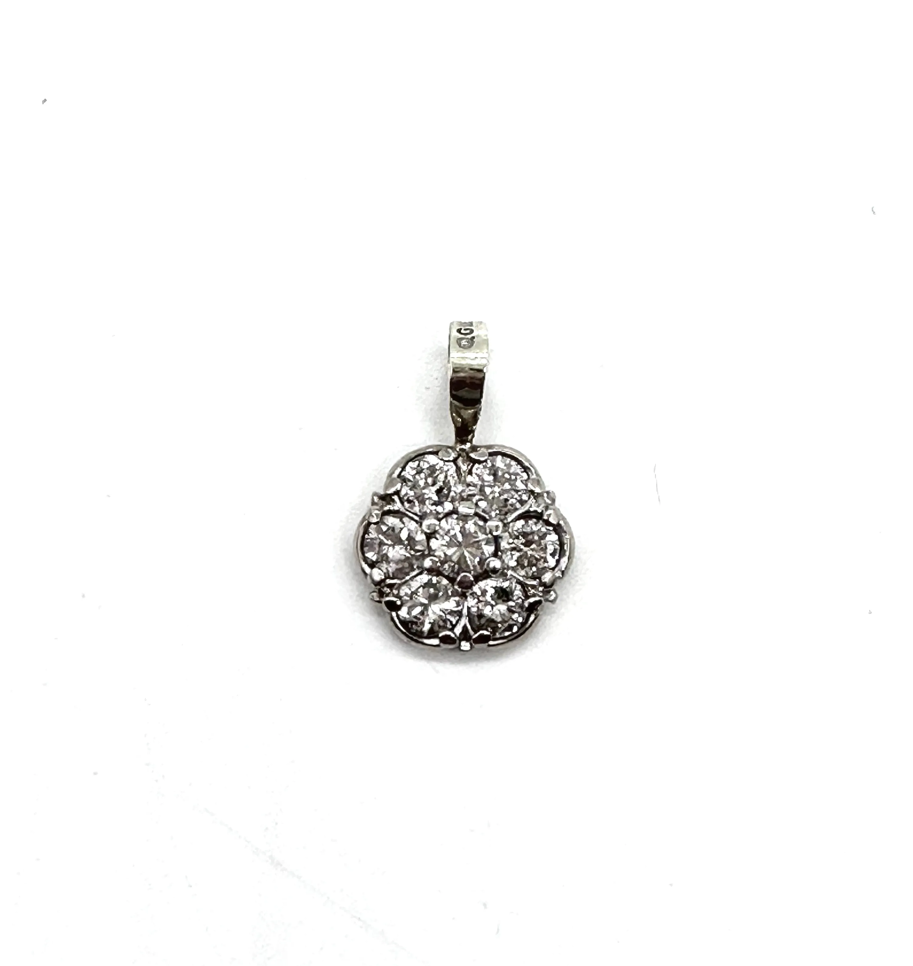 Diamond Flower Pendant