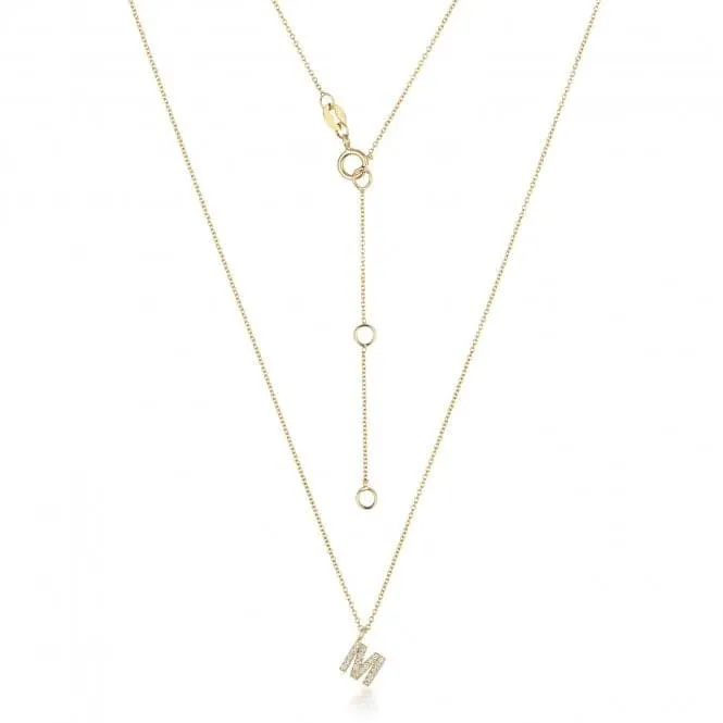 Diamond Jewellery 18ct Gold Diamond Initial Necklace NDQ154/M