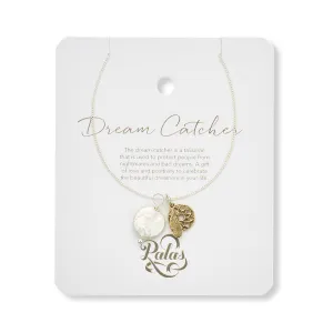 Dream Catcher & Pearl Amulet Necklace