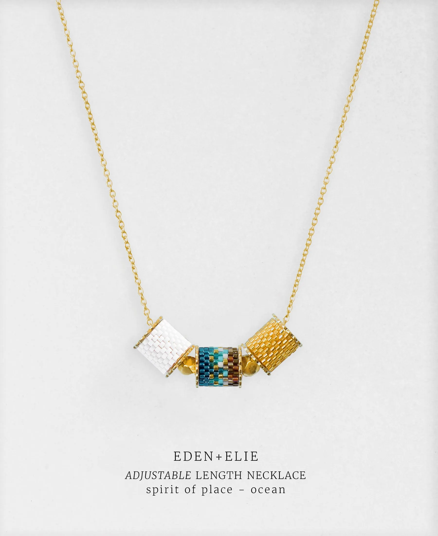 Drop Earrings   Adjustable Length Necklace Set - Spirit of Place Ocean