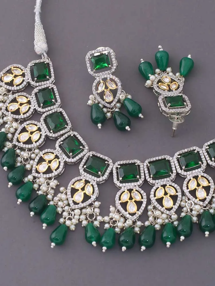 Emerald Aaila Zirconia Jewellery Set