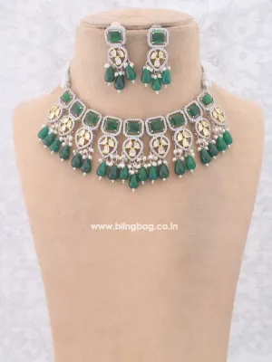 Emerald Aaila Zirconia Jewellery Set
