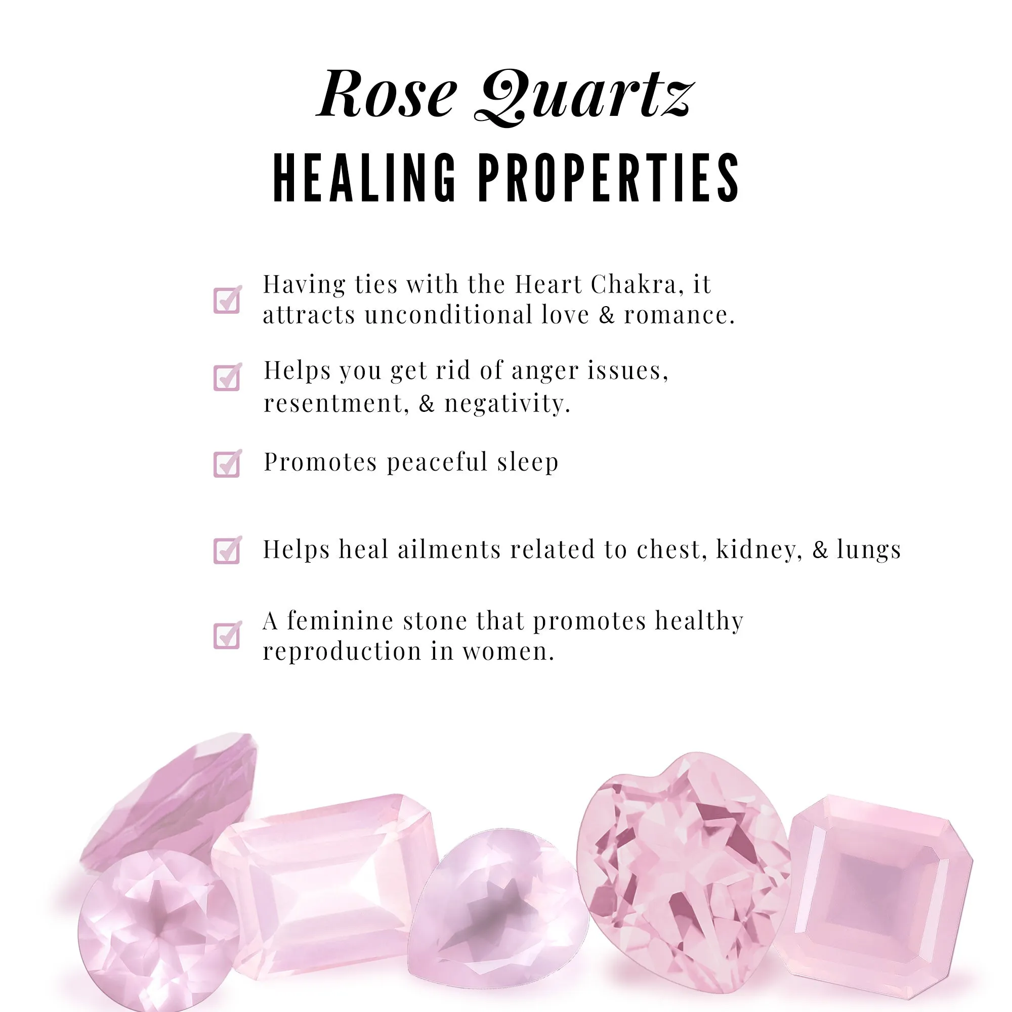 Emerald Cut Rose Quartz Drop Pendant with Diamond