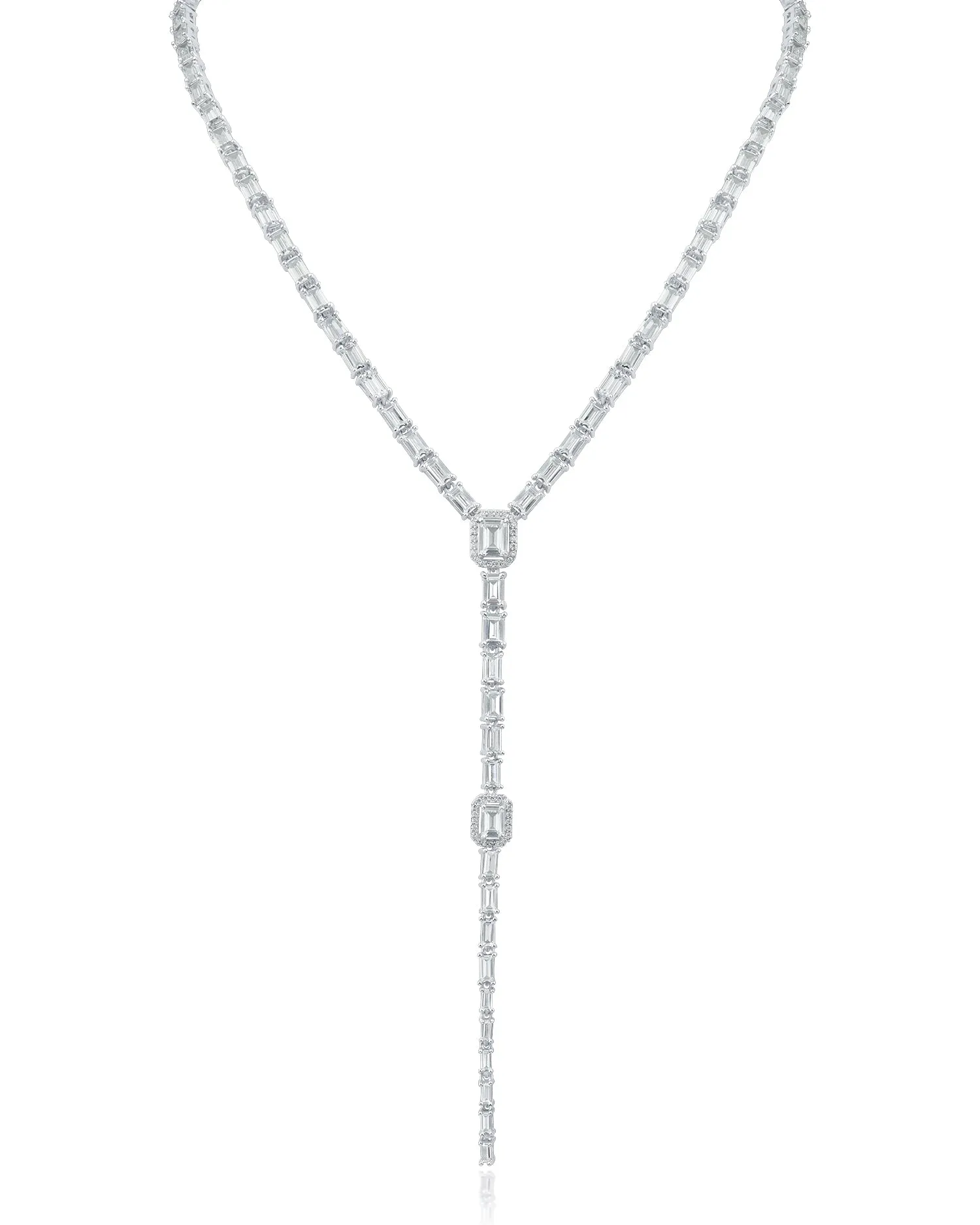 Emerald CZ Y-Necklace