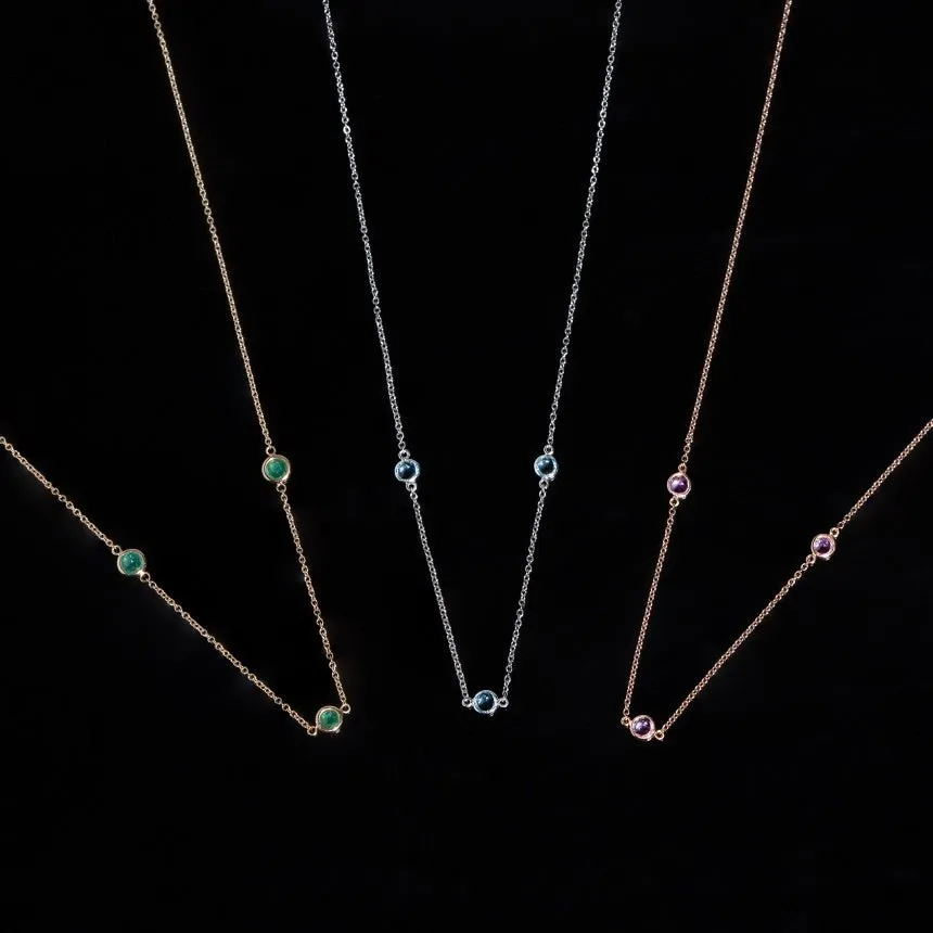 Emerald Station Necklace