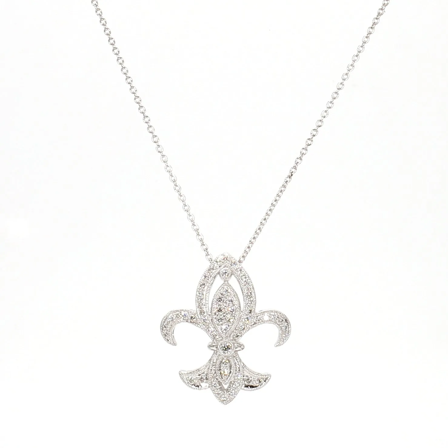 Fleur-de-Lis Diamond Necklace