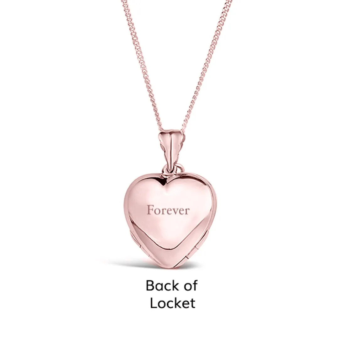 Four Picture Heart Locket | Rose Gold