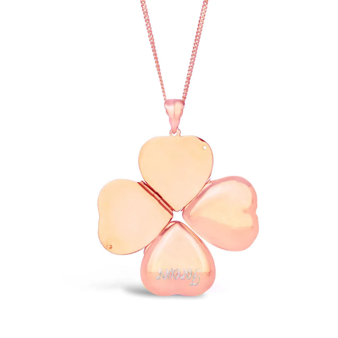 Four Picture Heart Locket | Rose Gold