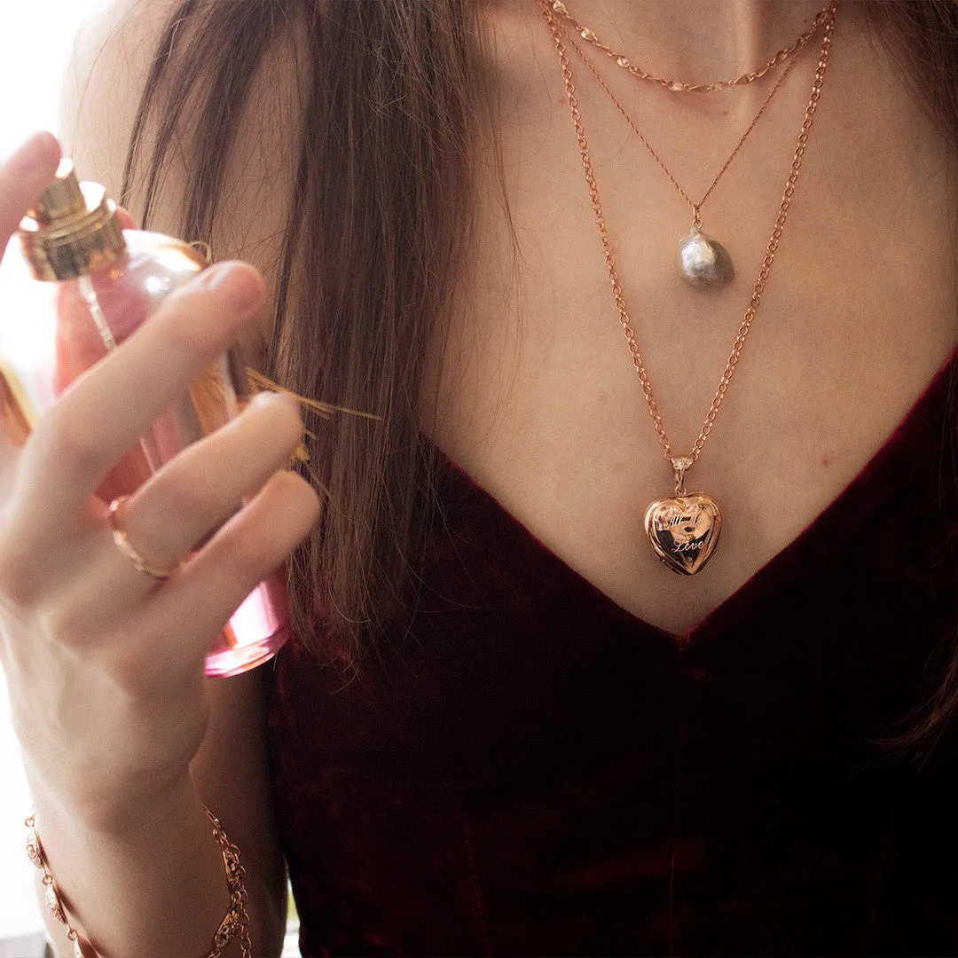 Four Picture Heart Locket | Rose Gold