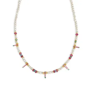 Freshwater Pearl & Tourmaline Necklace