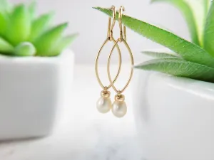 Freshwater Pearl Marquise Earrings
