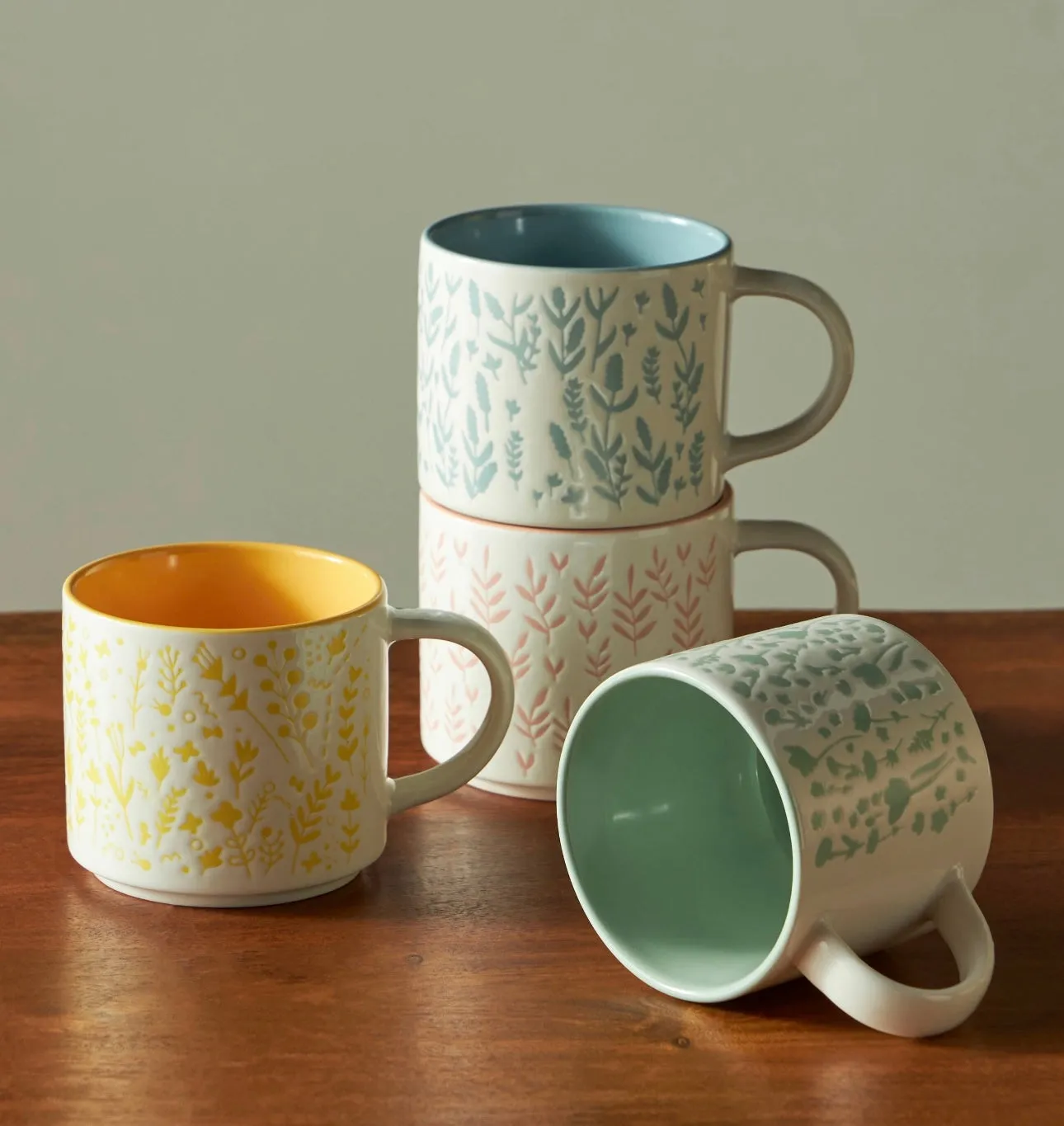 Garden Boho 4 Pieces Serving Mug Set