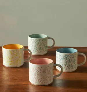 Garden Boho 4 Pieces Serving Mug Set
