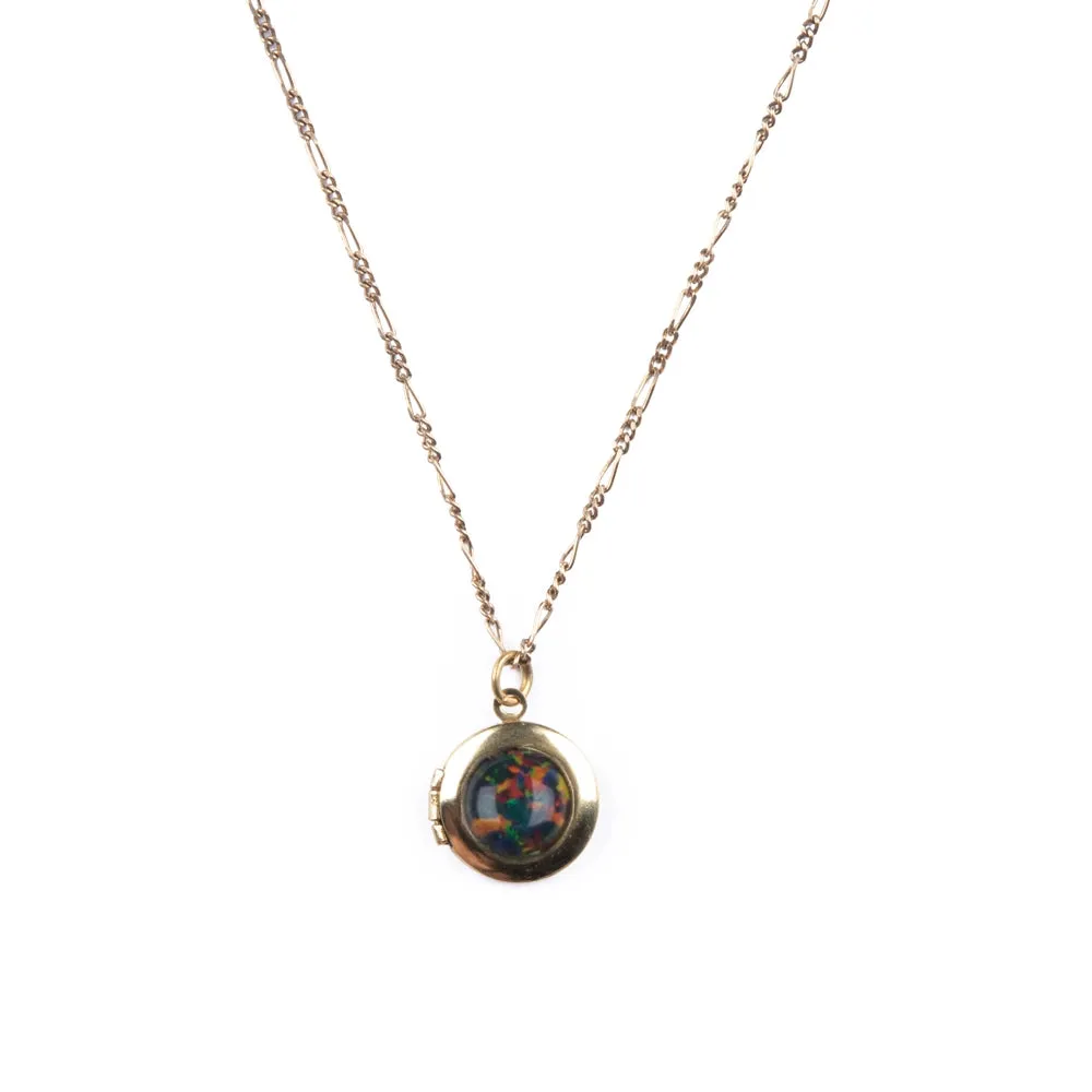 Gemstone Locket Necklace