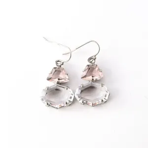 Geo Gem Earring - Rainbow Quartz