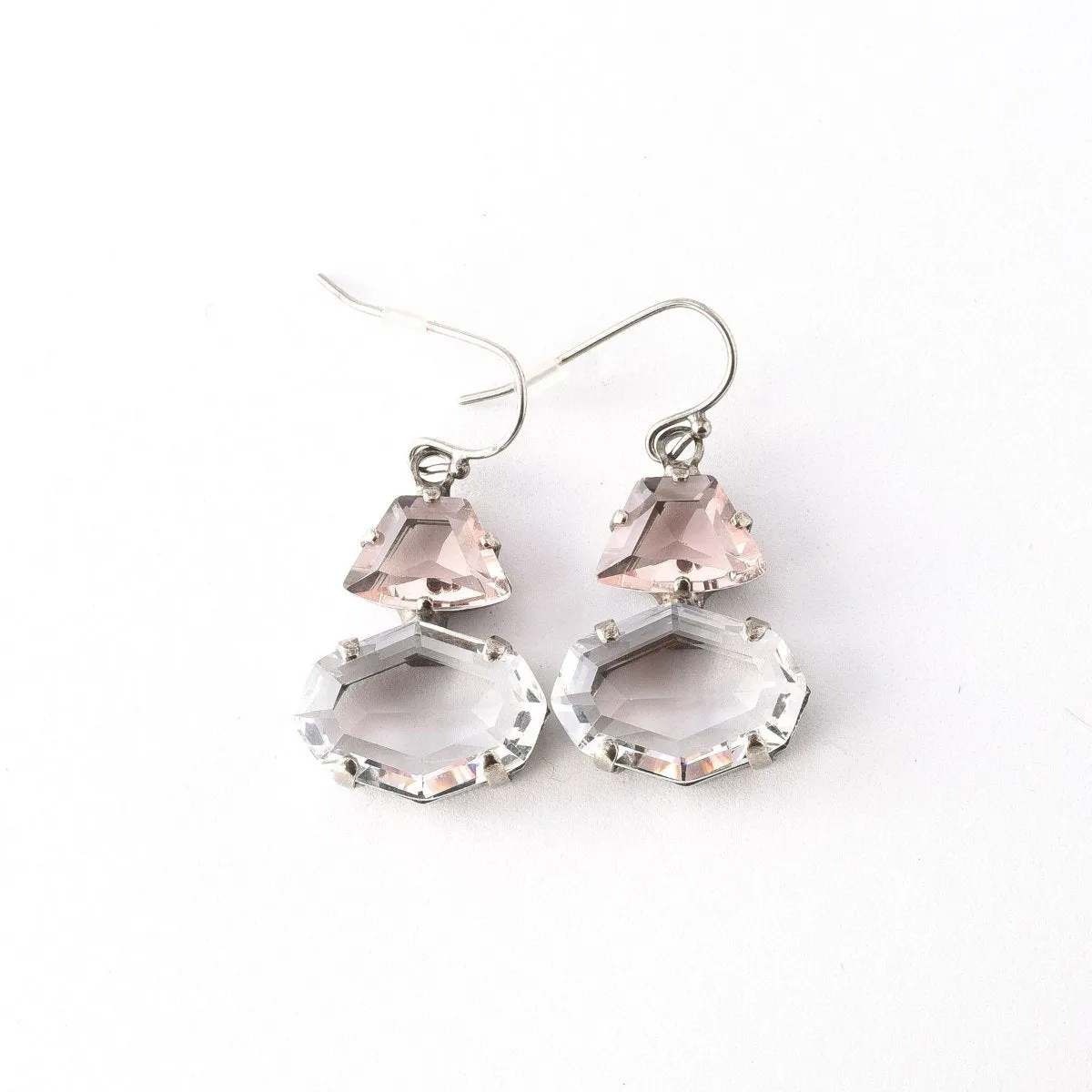 Geo Gem Earring - Rainbow Quartz