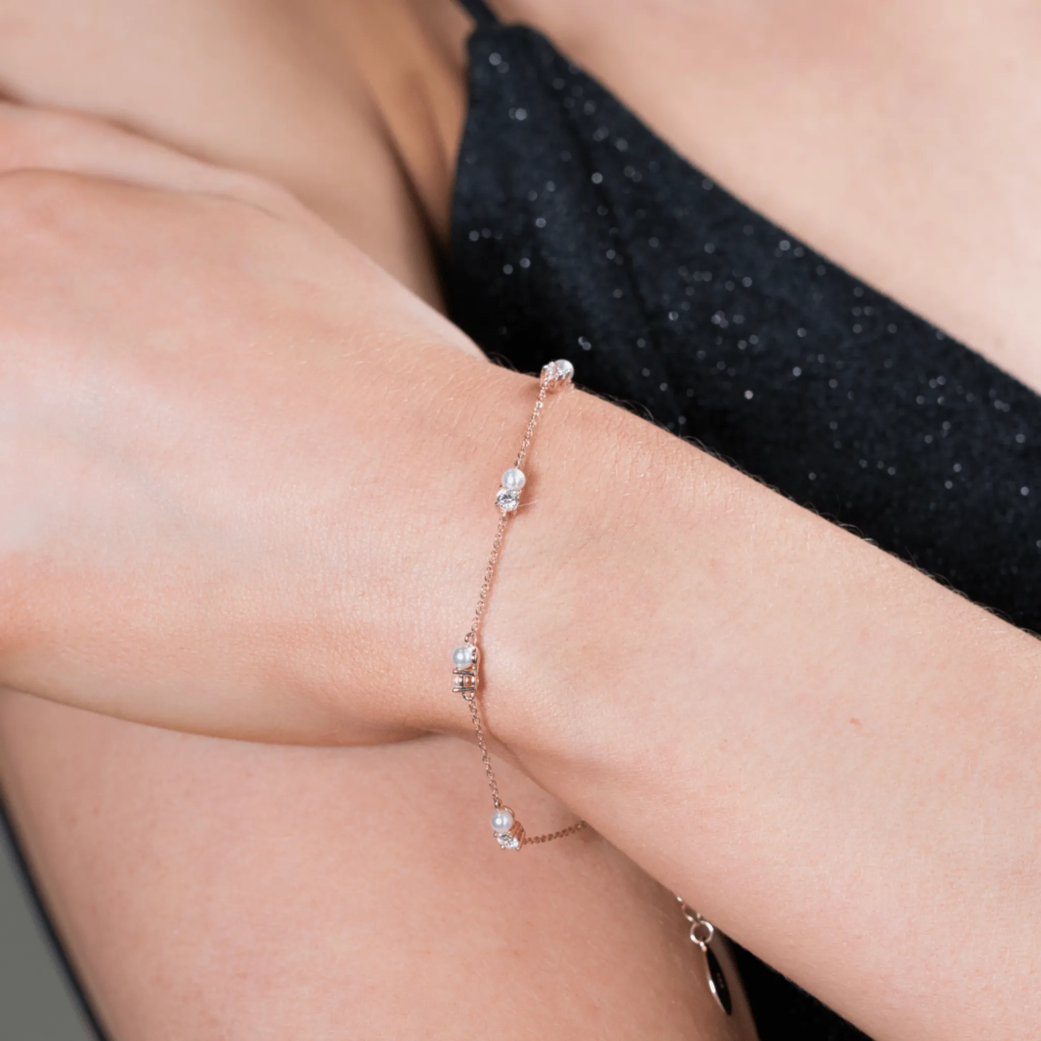 Georgini Noel Nights Snow Drop Bracelet Rose Gold