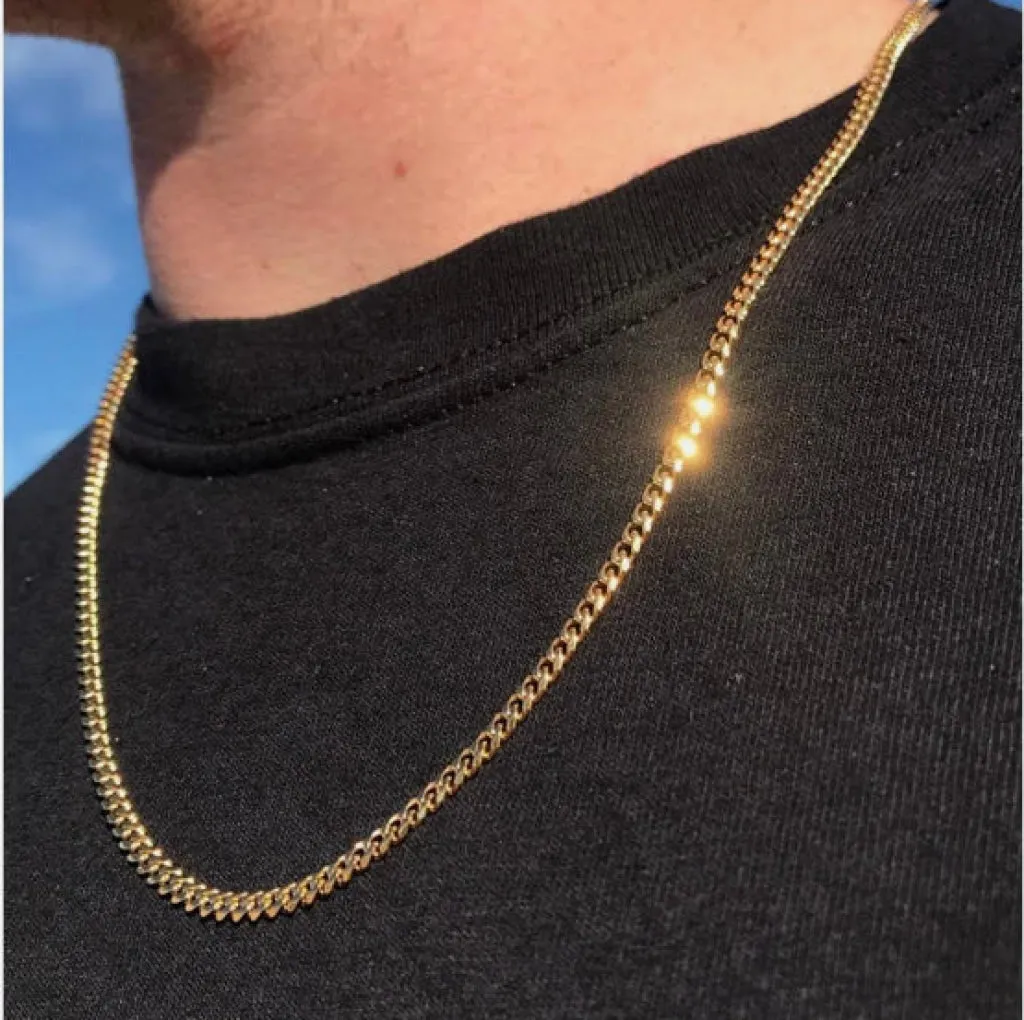 #GOLD2024 | Men’s Golden Chain Necklace 18kt 20”