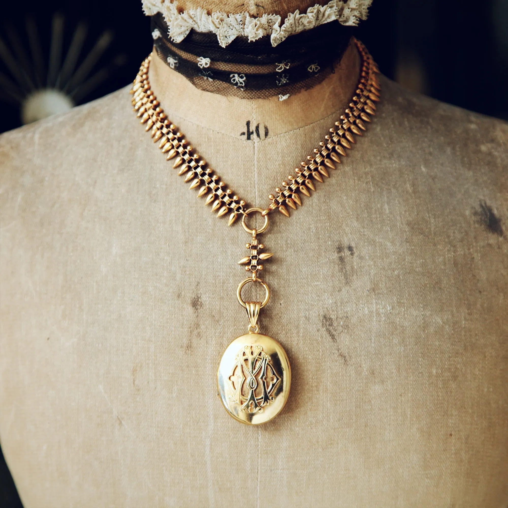 Grand Victorian 'In Memory Of' Locket & Collarette