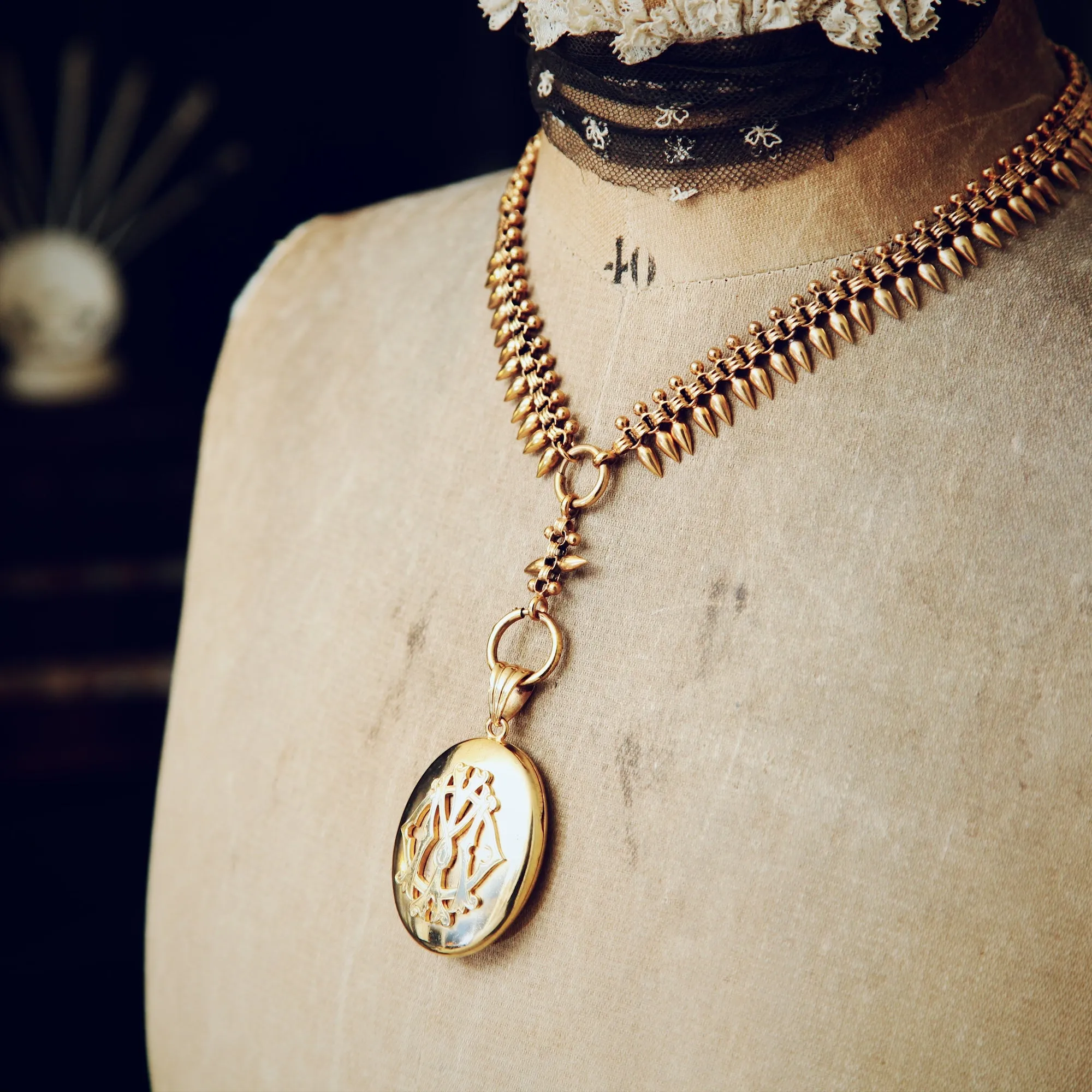 Grand Victorian 'In Memory Of' Locket & Collarette
