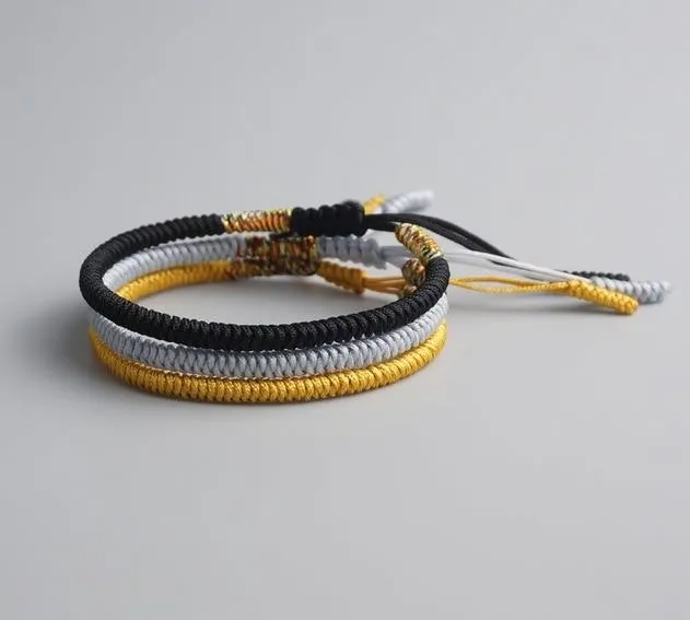 Handmade Lucky Buddhist Bracelet Sliding Knot Bracelet Protection