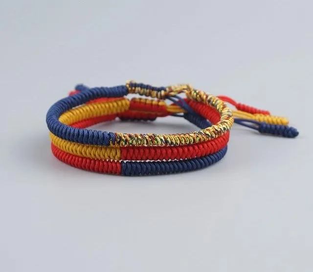 Handmade Lucky Buddhist Bracelet Sliding Knot Bracelet Protection