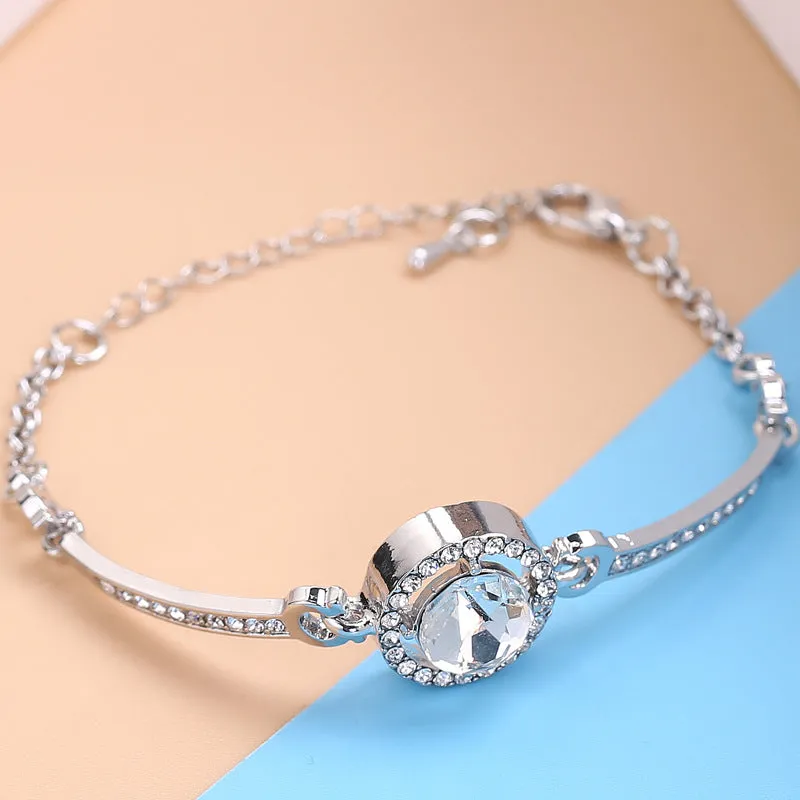 Heart Of The Ocean Bracelet For Women Zircon Crystal