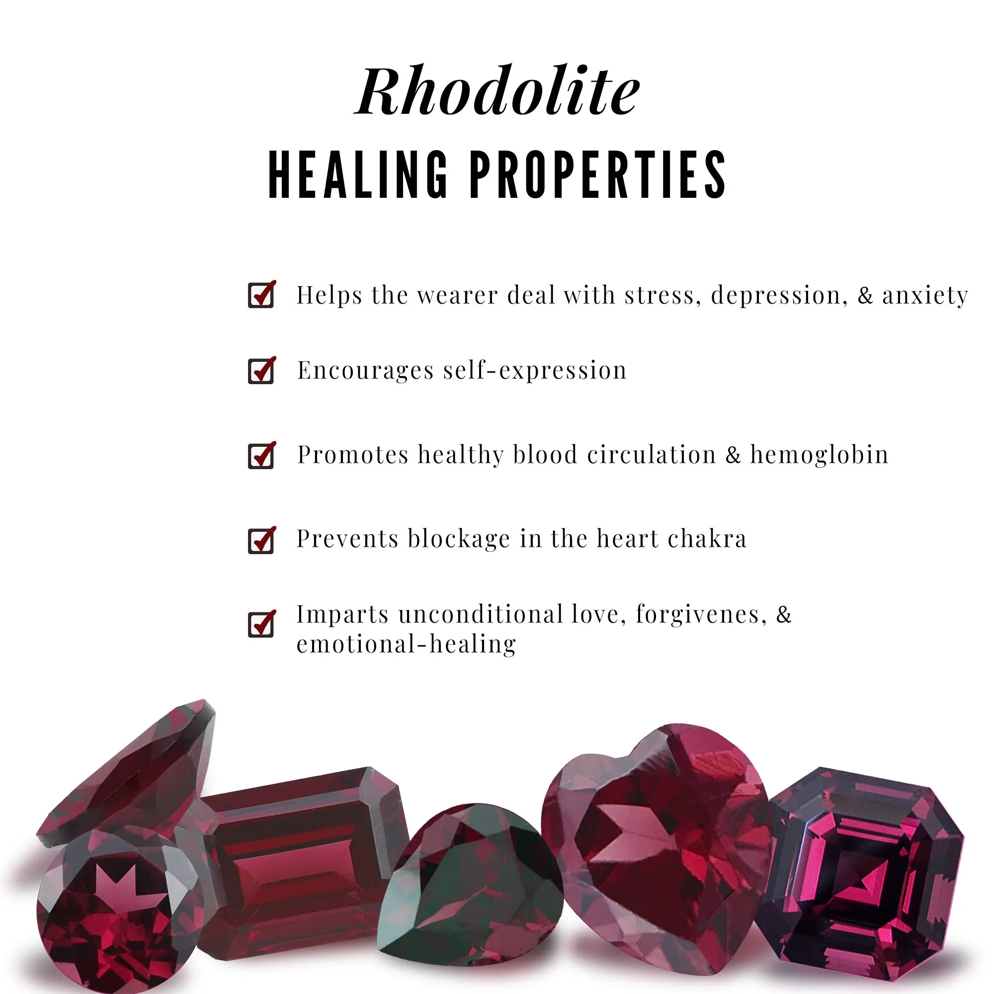 Heart Shape Rhodolite and Diamond Infinity Dangle Pendant