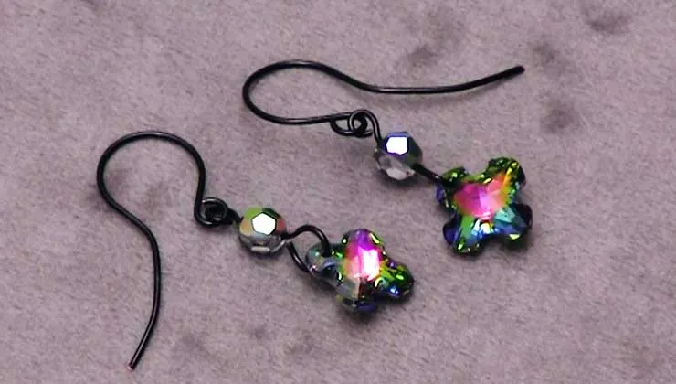 How to Make the Austrian Crystal Greek Cross Earrings
