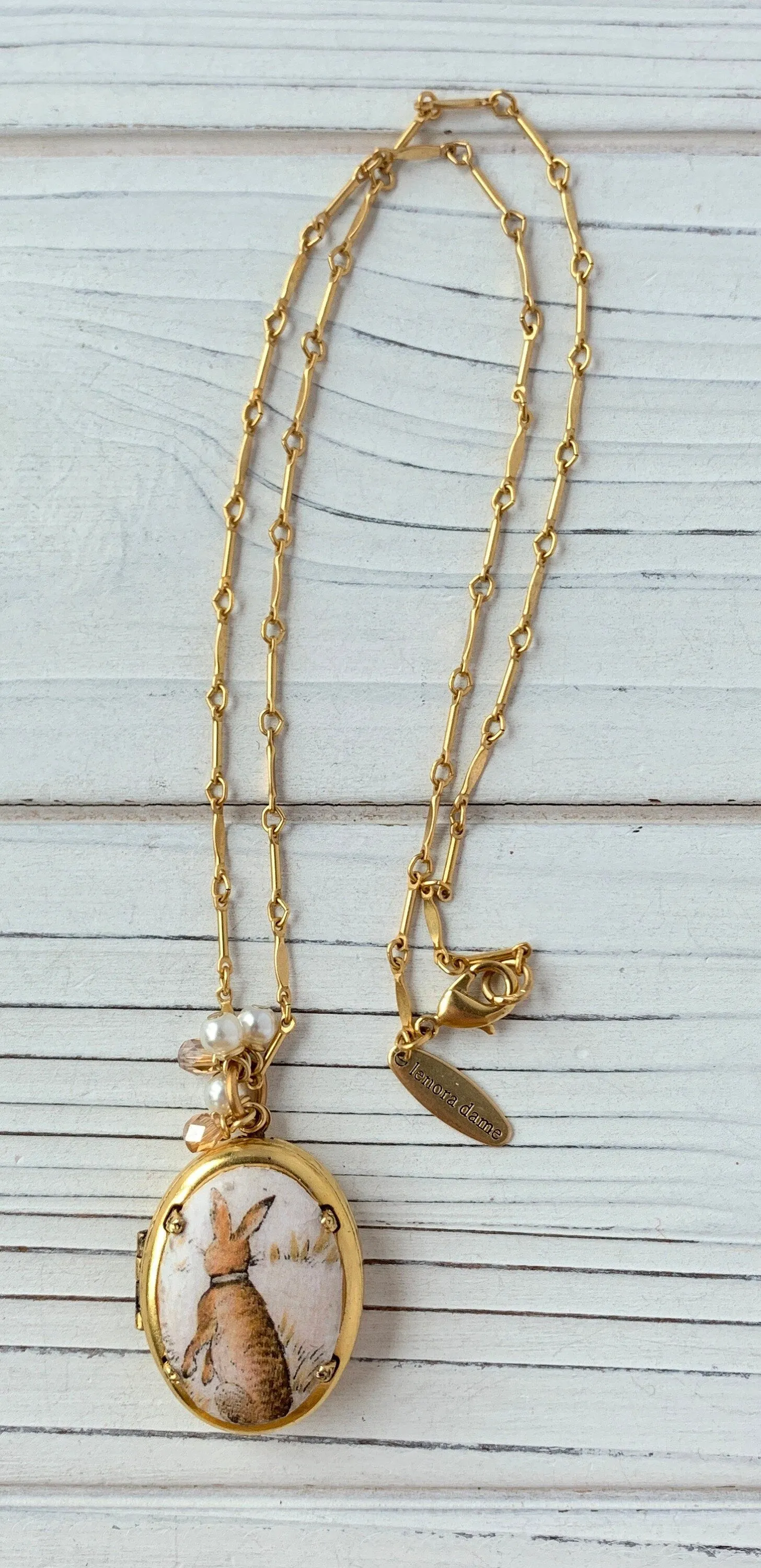 Jack Rabbit Locket Pendant Necklace