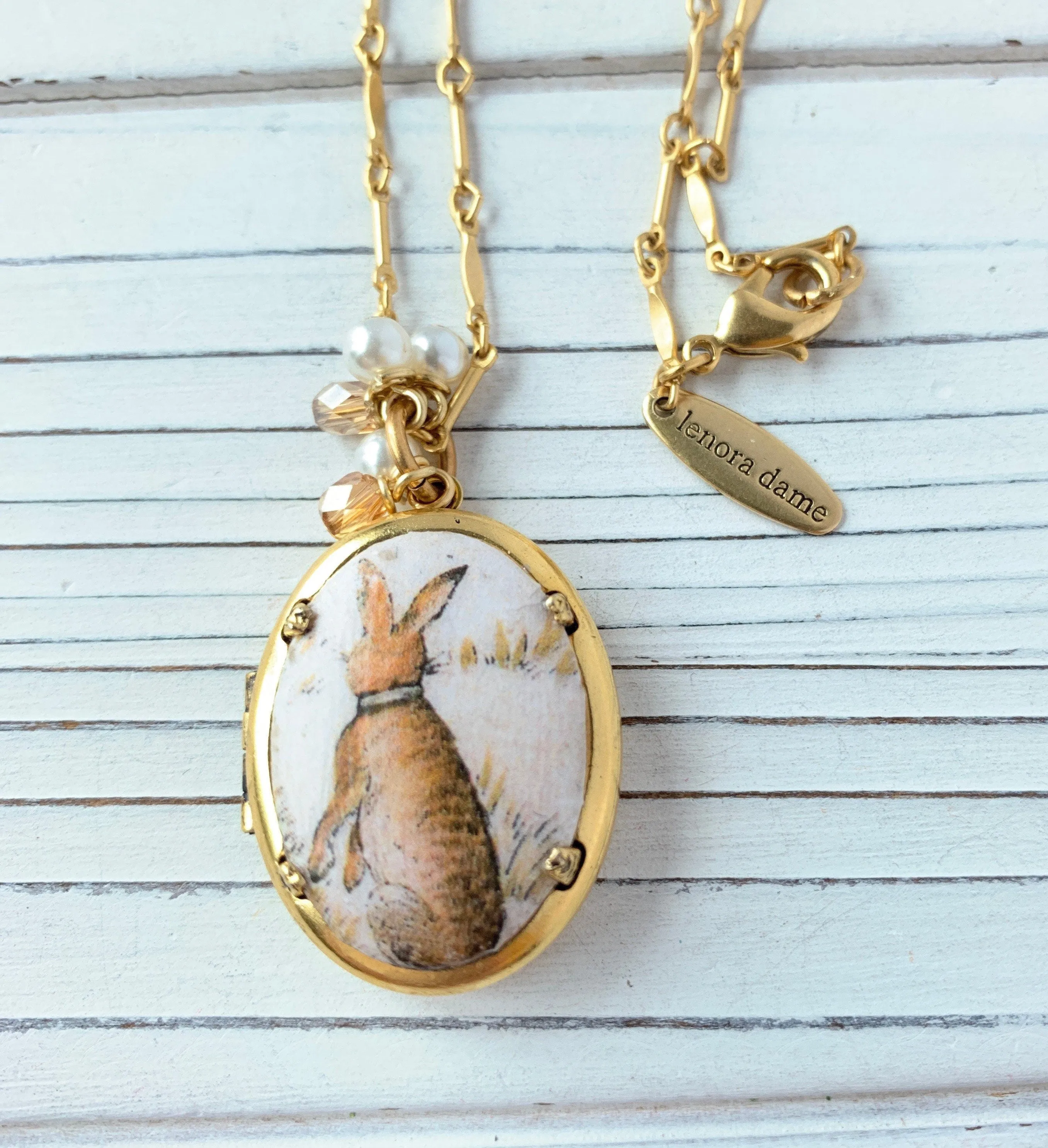 Jack Rabbit Locket Pendant Necklace