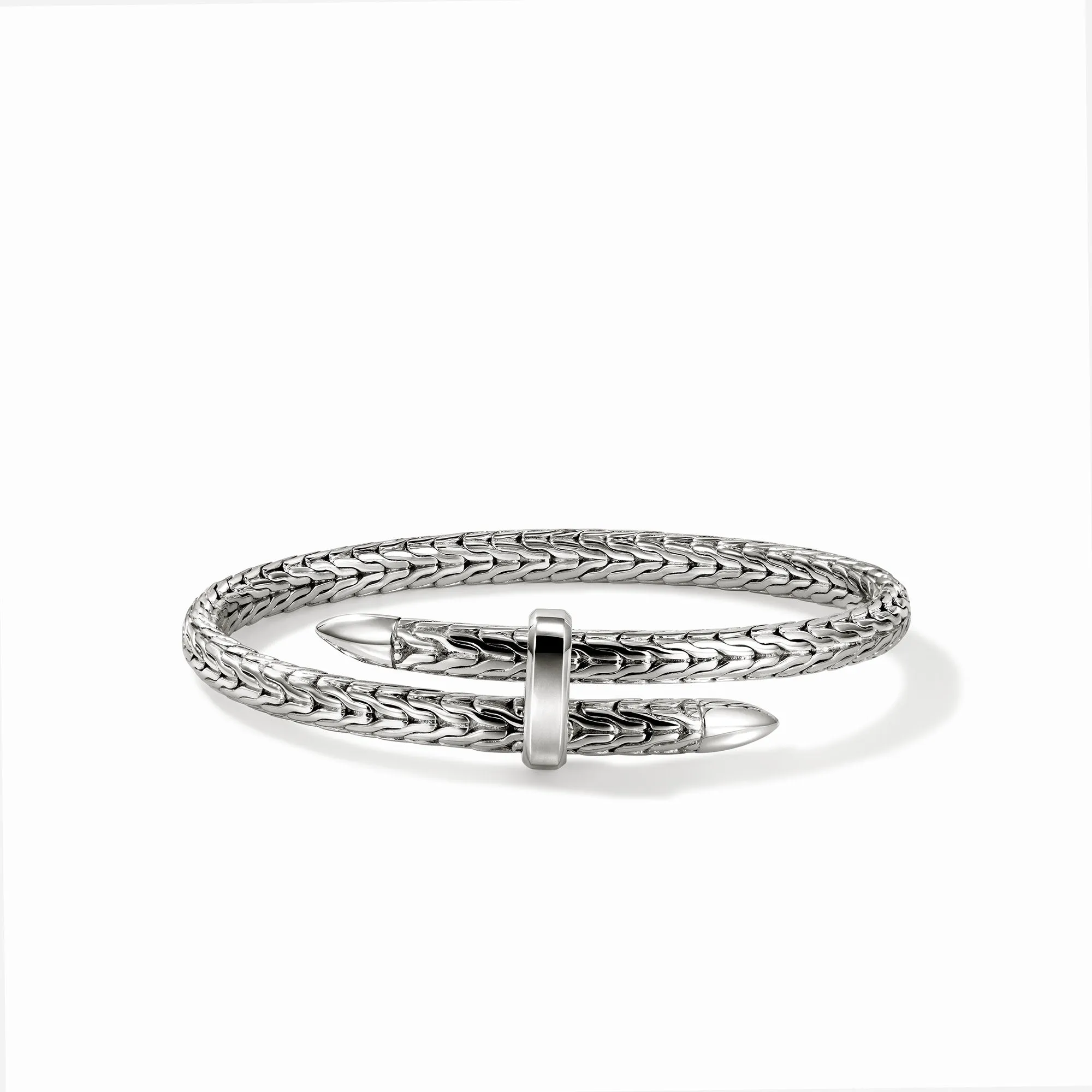 JOHN HARDY LARGE STERLING SILVER SPEAR FLEX CUFF BRACELET