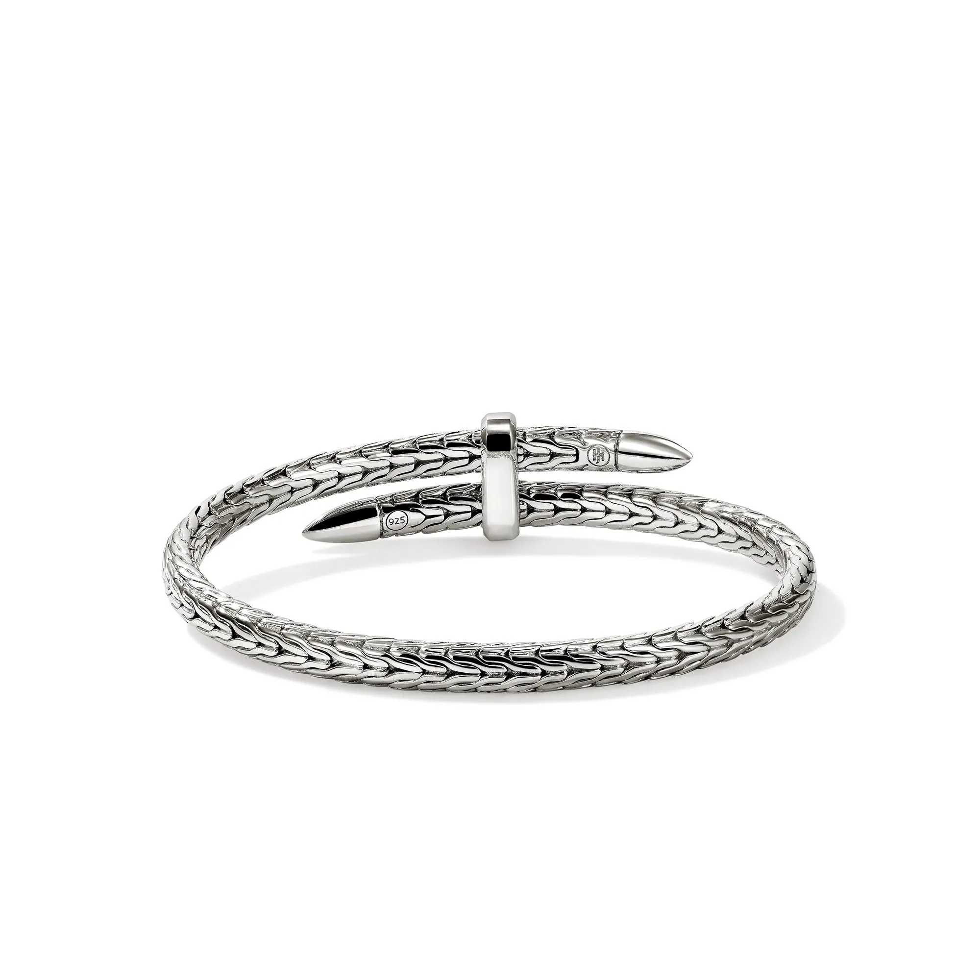 JOHN HARDY LARGE STERLING SILVER SPEAR FLEX CUFF BRACELET