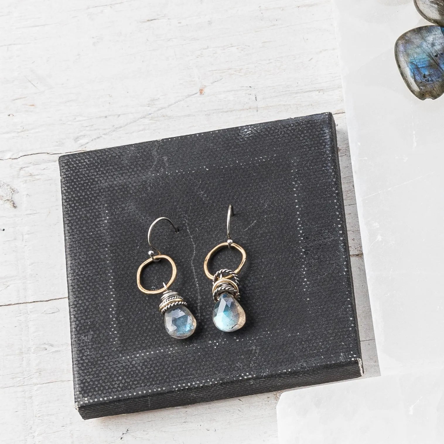 Labradorite Full Circle Earrings