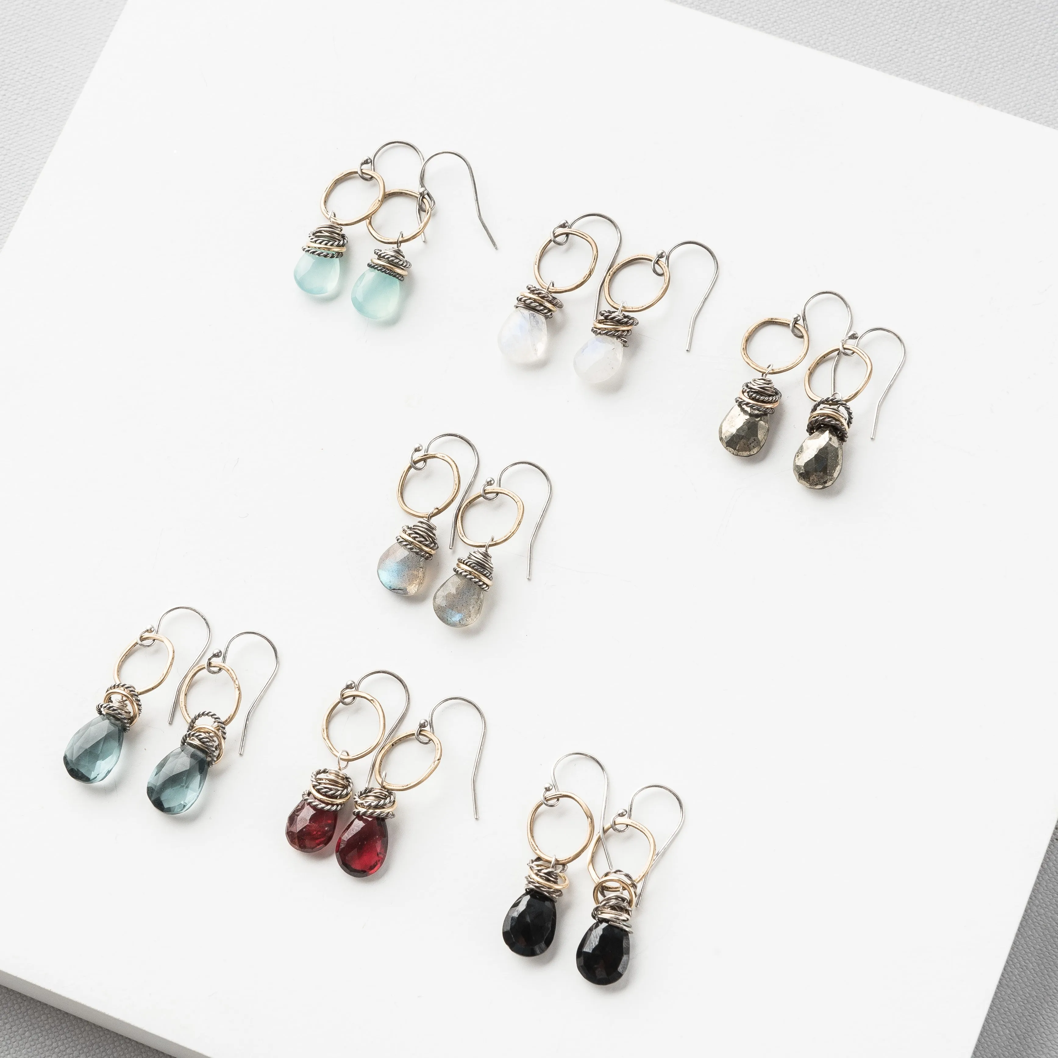 Labradorite Full Circle Earrings