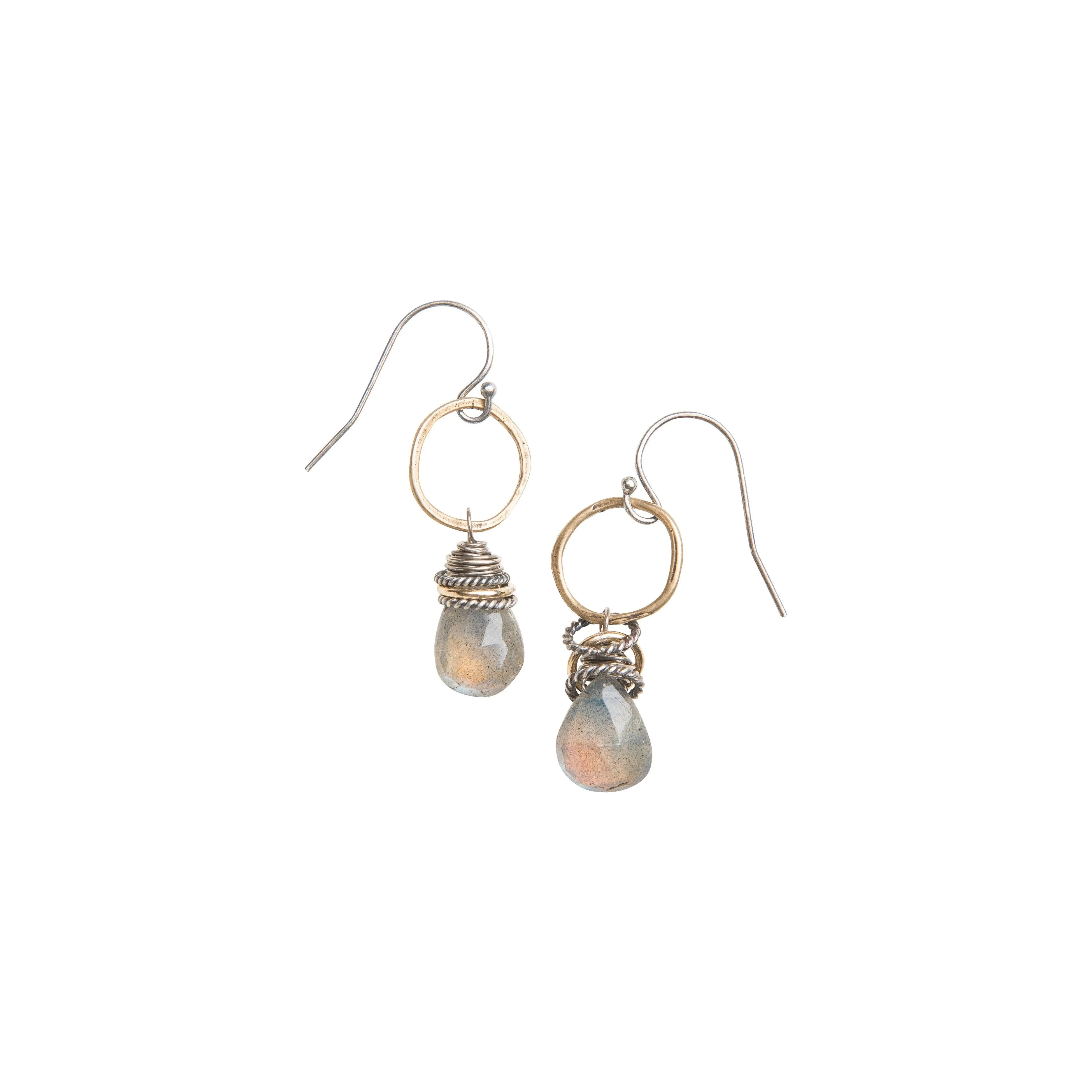 Labradorite Full Circle Earrings
