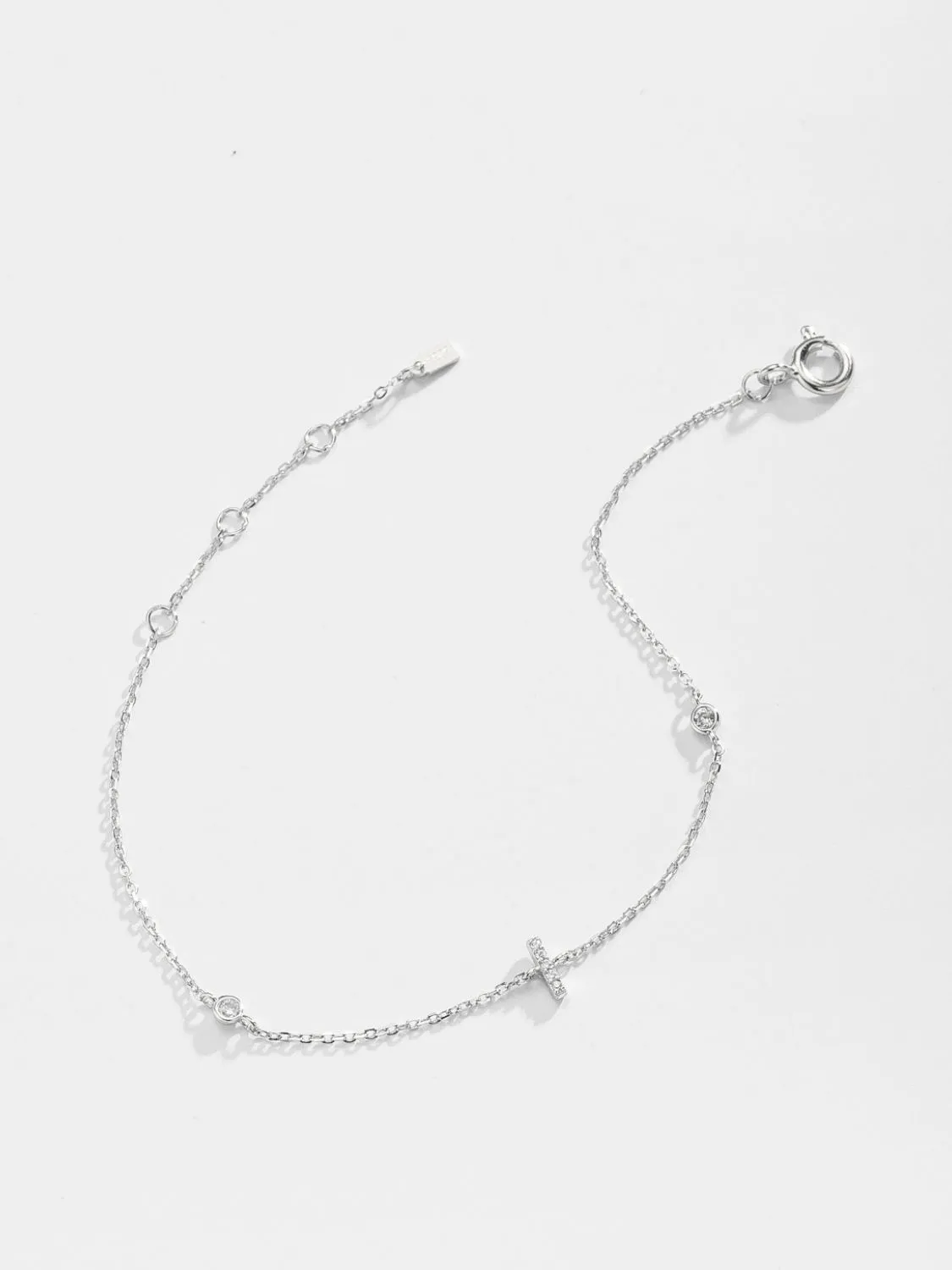 Letter Initial Bracelet, 925 Sterling Silver Bracelet, G To K Cubic Zirconia Letter Bracelet