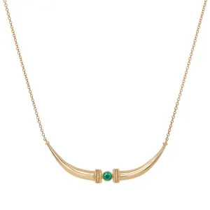 Leya Necklace - Emerald and Diamond