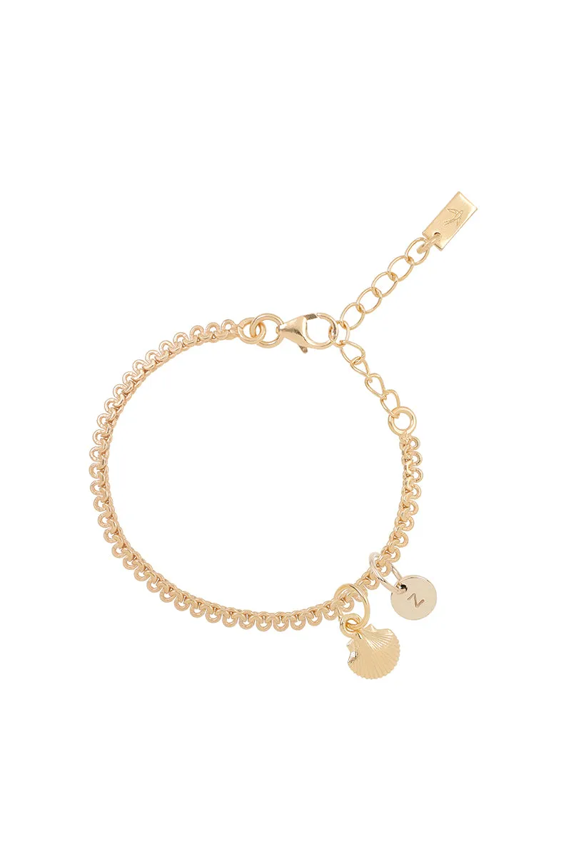 Little Mermaid Lace Chain Bracelet -  Gold