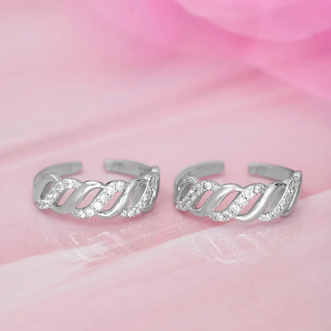 Making Waves 925 Silver Toe Ring
