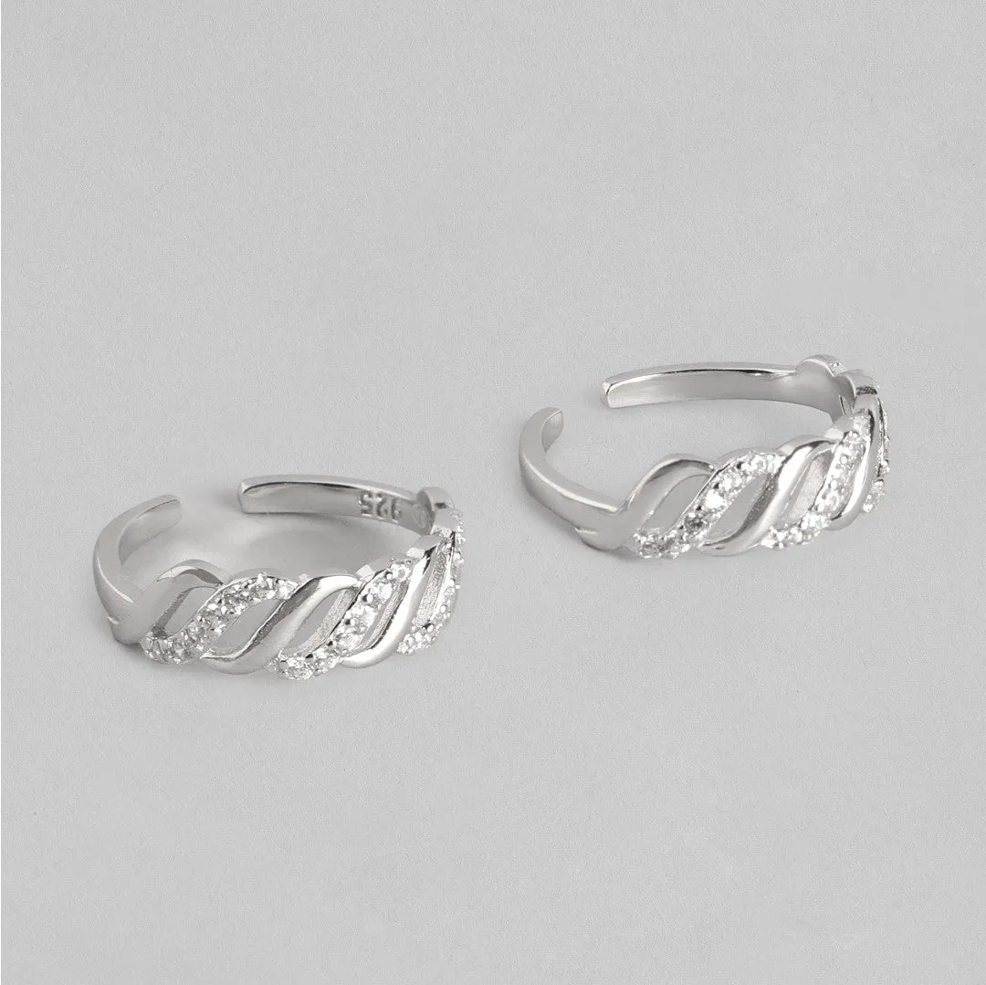 Making Waves 925 Silver Toe Ring