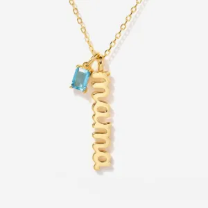 Mama Birthstone Necklace
